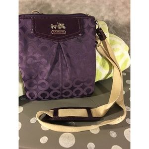 Purple Coach Messenger Crossbody